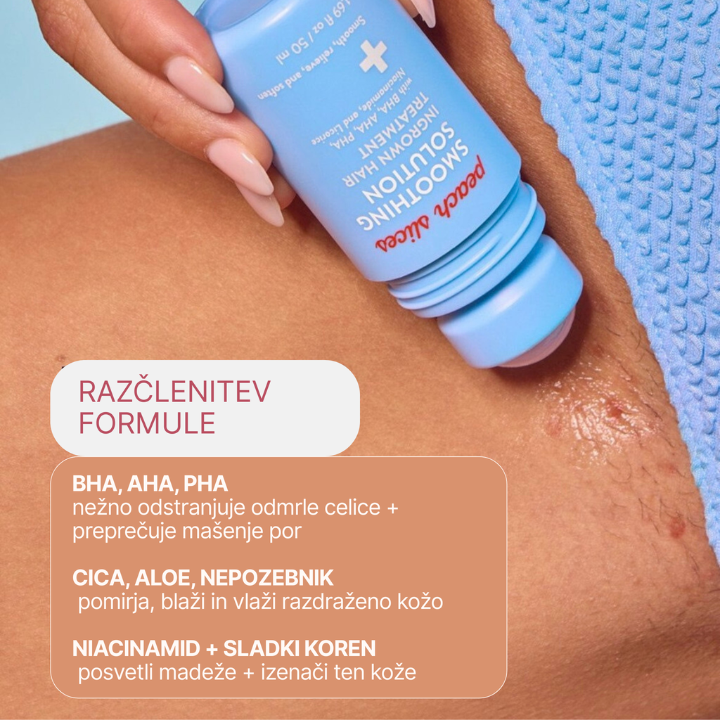 Smooth Slices® Roll-on proti vraščenim dlakam in izboklinam